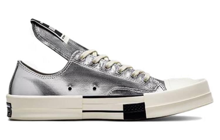 Converse Turbodrk Chuck Taylor All Star 70 Ox Rick Owens Drkshdw Silver White 3
