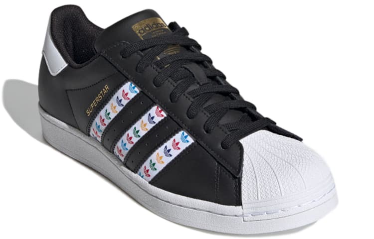 Adidas Originals Superstar Black Multi Color Trefoil Stripes 5