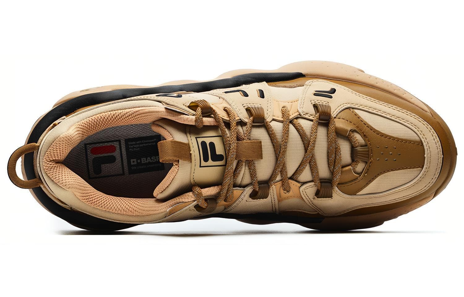 FILA Panini Vintage Basketball Shoes Men Low-Top Creamy Milk/Copper Brown 6