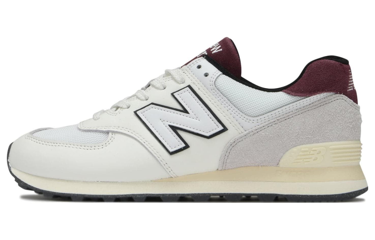 New Balance 574 White Burgundy 2