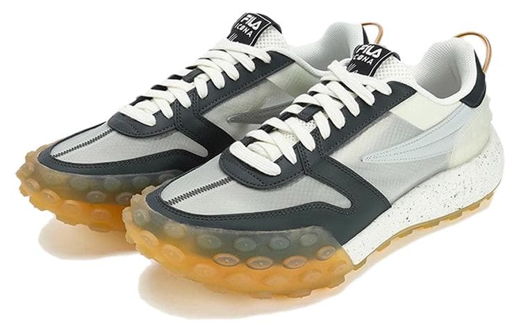 FILA Gara Anti-Slip Wear-Resistant Low-Top Casual Running Shoes Men's Black Gray 5