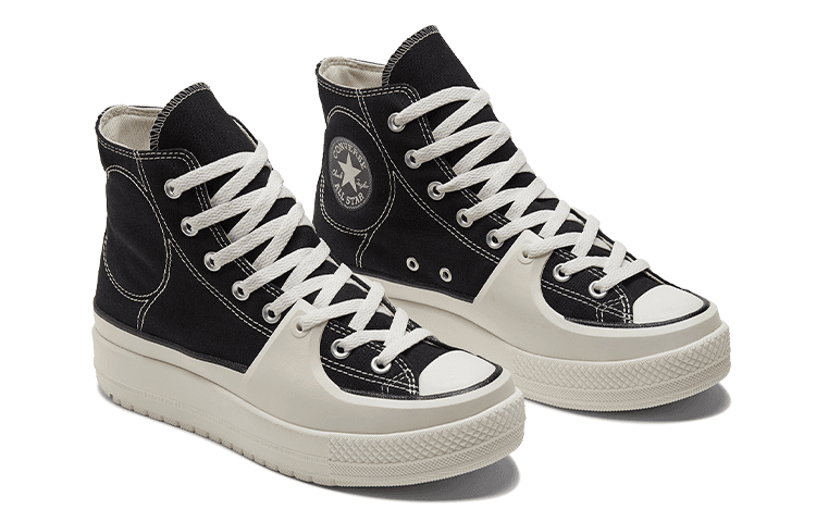 Converse Chuck Taylor All Star Construct Hi Black Vintage White 5