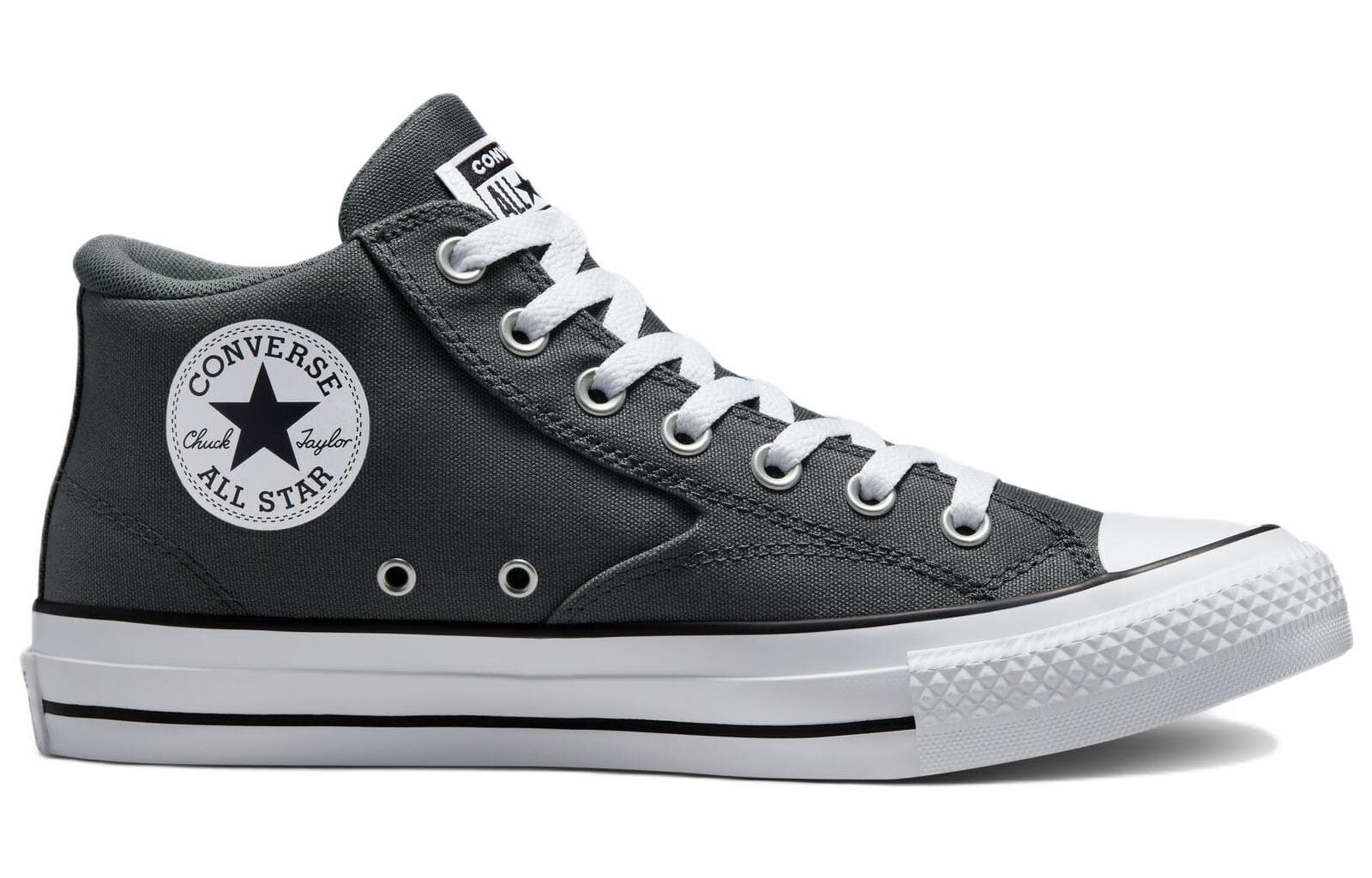 Converse Chuck Taylor All Star Malden Street Anti Slip Wear Resistant Mid Top Canvas Shoes Unisex Gray 5