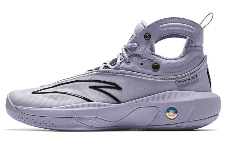 Anta KT8 KT 8 Father And Son Anti-Slip Wear-Resistant Low-Top Basketball Shoes Men's Purple Black 2