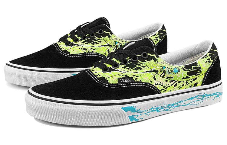 Vans Unisex Era Sneakers Black/Blue/Yellow 4