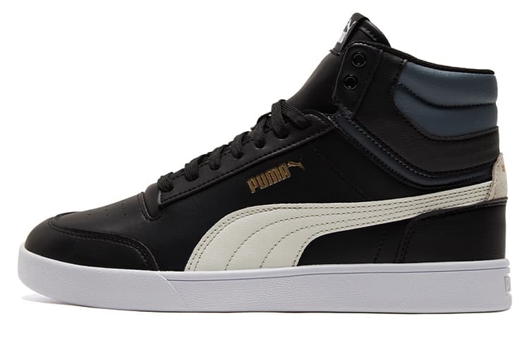 PUMA Unisex Shuffle Mid Top Sneakers Black/White 2
