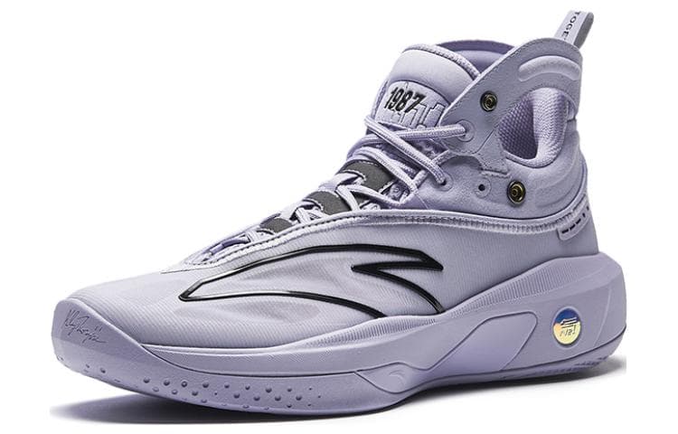 Anta KT8 KT 8 Father And Son Anti-Slip Wear-Resistant Low-Top Basketball Shoes Men's Purple Black 3