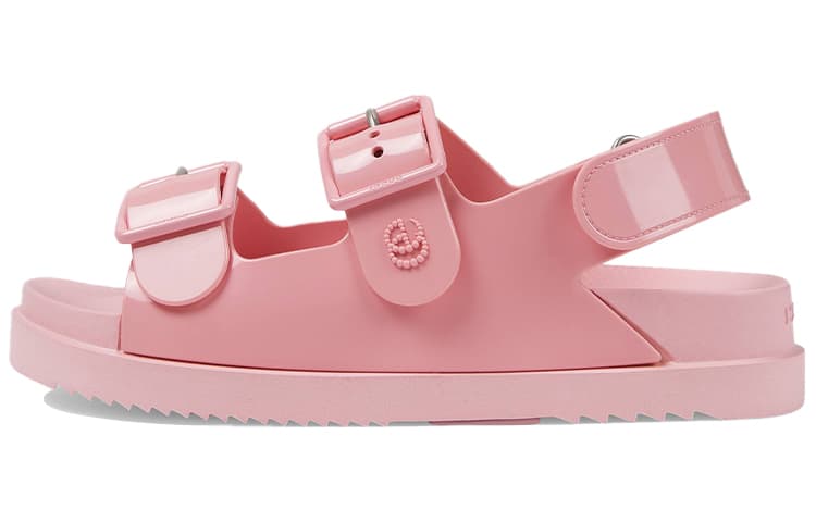 GUCCI Mini Double G Sandal Pastel Pink Rubber Women's 2