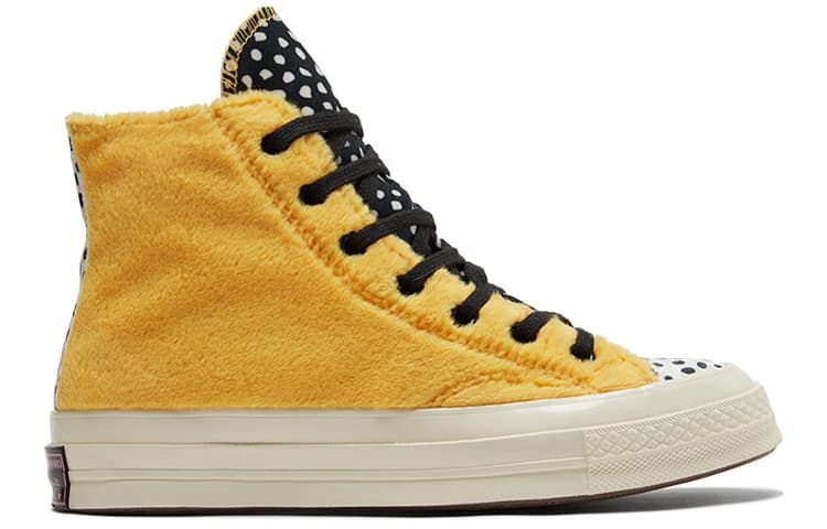 Converse Chuck Taylor All Star 70 Hi Fleece Citron Zest Polka Dot Women's 3