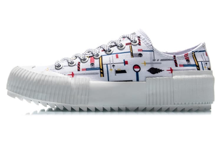 LiNing Low-Top Skateboard Shoes Women's White 2