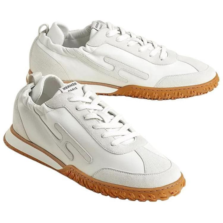 HERMES Jet Low-Top Casual Shoes Men's White 6