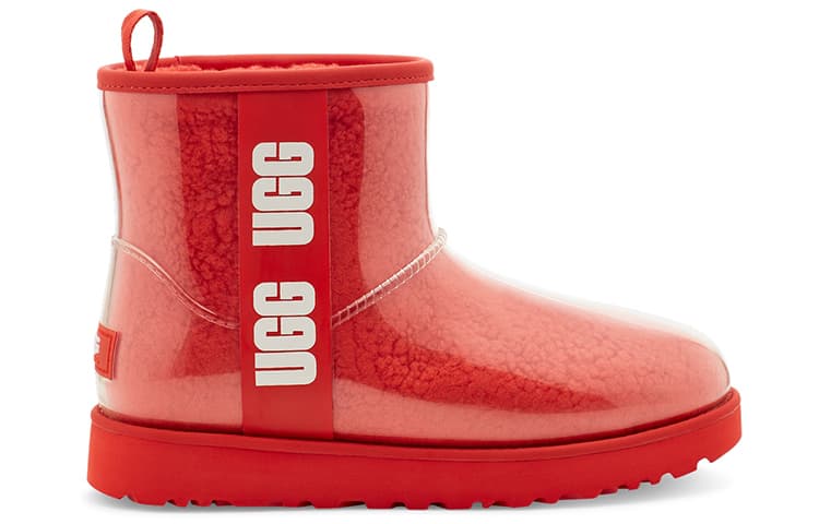 UGG Classic Clear Mini Large Logo Fleece Lined Women's 3
