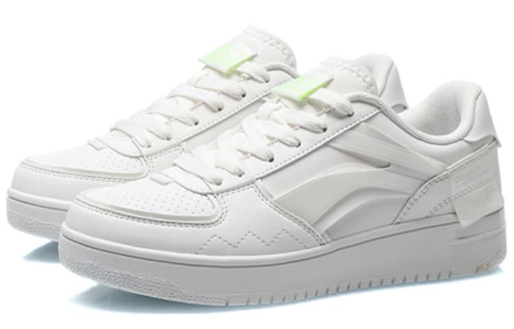 LiNing Anti-Slip Wear-Resistant Low-Top Skateboard Shoes Women's White 6