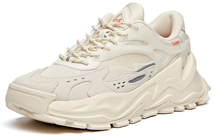 Anta Hot Cushioning Anti-Slip And Wear-Resistant Low-Top Chunky Sneakers Men's Light Beige White 5