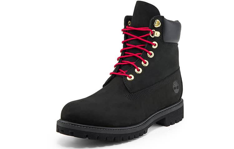 Timberland 6 Inch Waterproof Premium Boots 'Black Red' 5