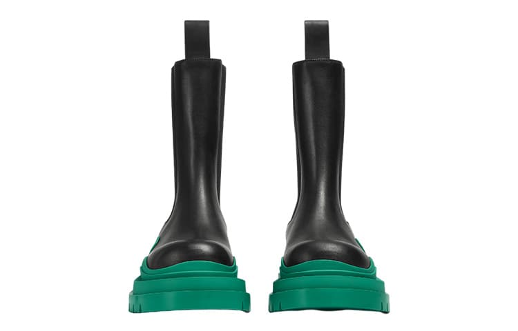 Bottega Veneta Tire Chelsea Boots Women's Turquoise 5
