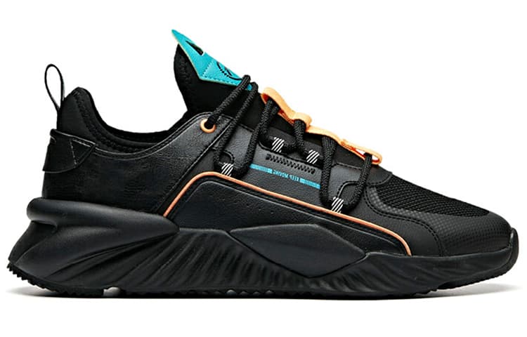 ANTA Chunky Sneakers Men Low-Top Black/Rio Green 4