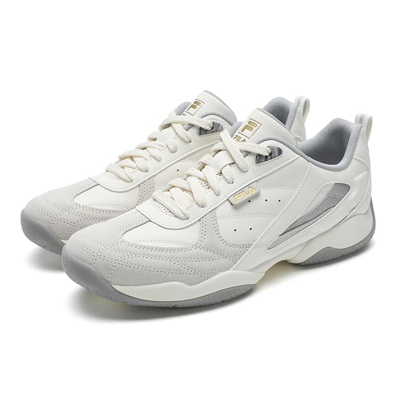 FILA FOUNTAIN 'Feiquan' Shoes Fashion Premium Simple Classic Retro Personality Trendy Sport Comfortable Versatile Daily Anti-Slip Wear-Resistant Breathable Wrapping Balance Lightweight Low-Top Casual Shoes Men's Coconut Milk White 5