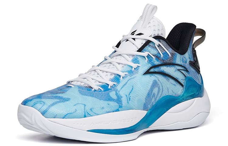 ANTA Mountain 2 Basketball Shoes Men Low-Top Light Blue/Matte Blue/ANTA White 3