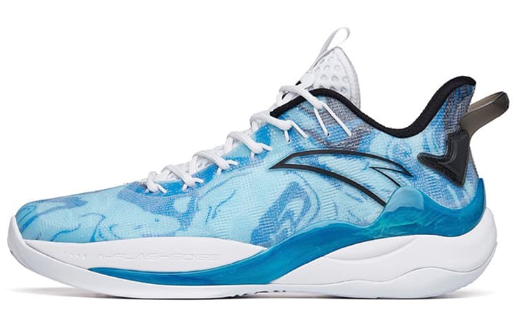 ANTA Mountain 2 Basketball Shoes Men Low-Top Light Blue/Matte Blue/ANTA White