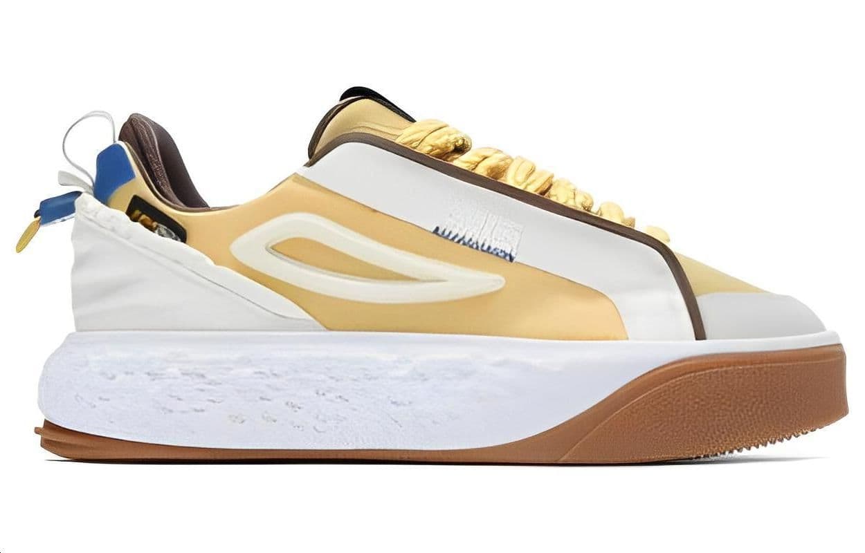 FILA Court Deluxe Low 'White Brown Yellow' Women's 4
