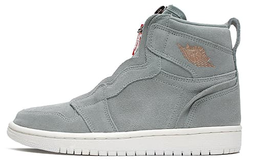 JORDAN Air JORDAN 1 Vintage Basketball Shoes Women's High Top Gray 2