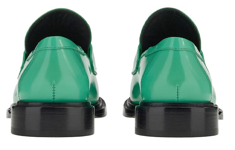 Ferragamo Leather Loafers Women's Light Aqua Green 4