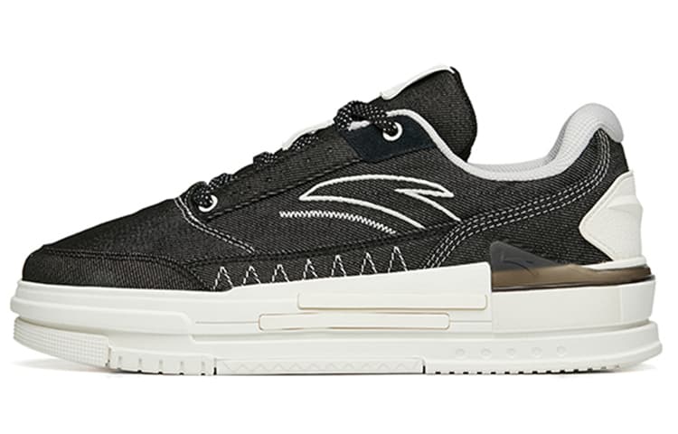 Anta Bump Low-Top Skateboard Shoes Women's Black White
