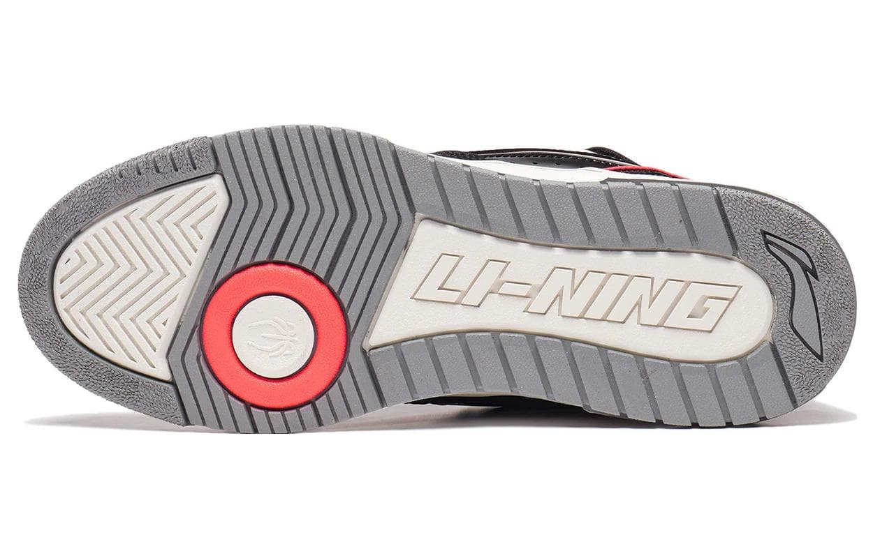 LINING Rookie 2 Skateboard Shoes Men Low-Top Black White 6
