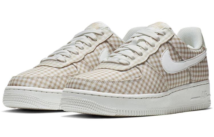 Nike Air Force 1 Low Qs Beige Gingham Women's 4