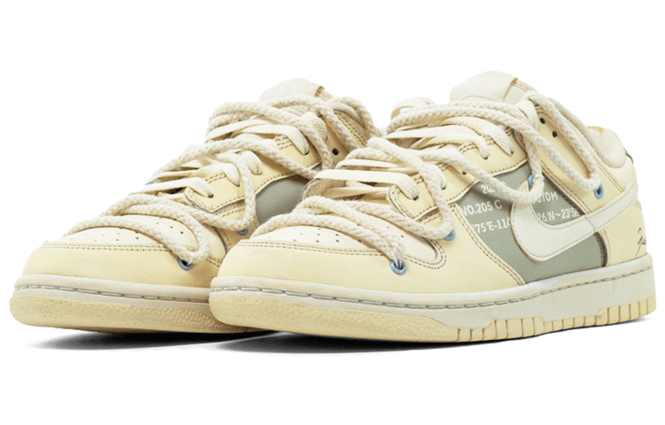 Nike Dunk Retro 'Coconut Milk' Warm Wear-Resistant Lightweight Low-Top Skateboard Shoes Men's Beige Yellow 5