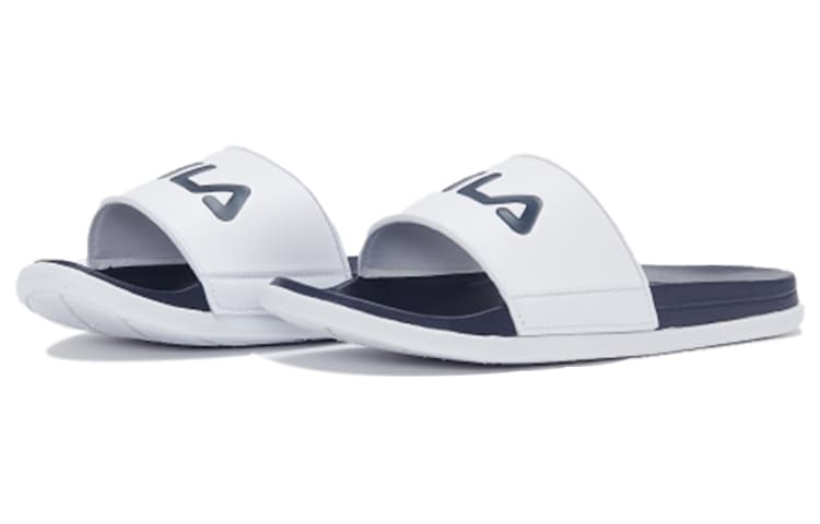 FILA Slicktender Slide Slippers Unisex White Blue 5
