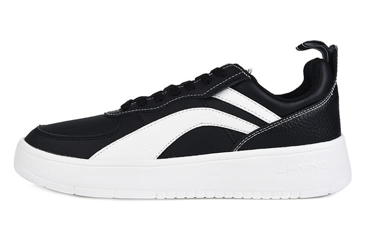 LiNing Weiwu Superwave Retro Lightweight Low-Top Sneakers Unisex Black White