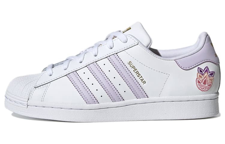 Adidas Originals Superstar Trefoil White Purple Tint Women's 2