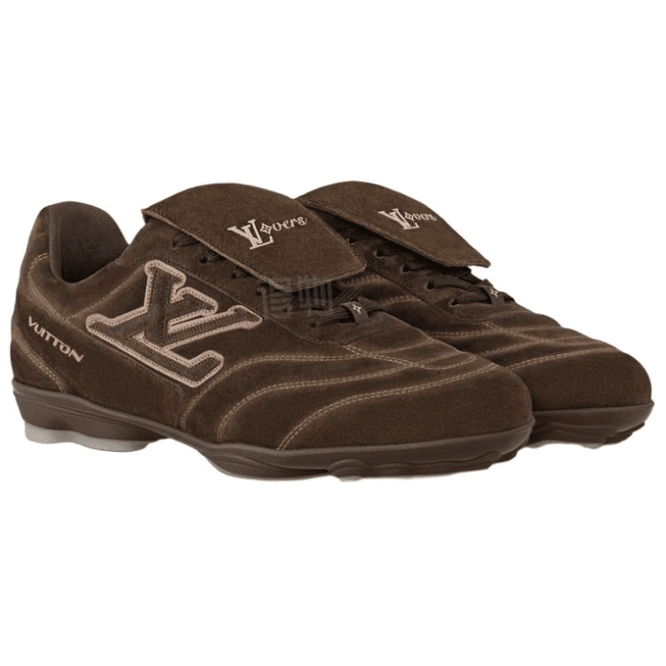 LOUIS VUITTON Footprint Soccer Low Top Casual Shoes Unisex Dark Brown 6