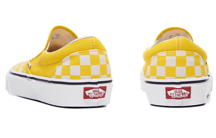 Vans Classic Slip On 'Checkerboard   Cyber Yellow' 6