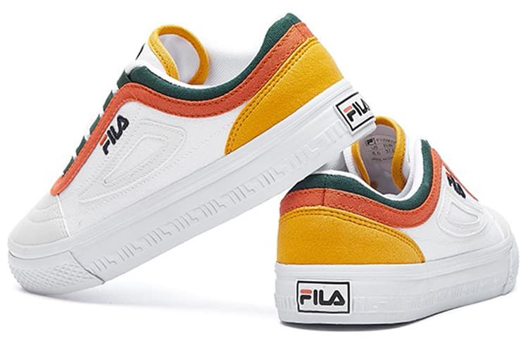 FILA Light Sneakers Gs White/Yellow/Orange Women's 6