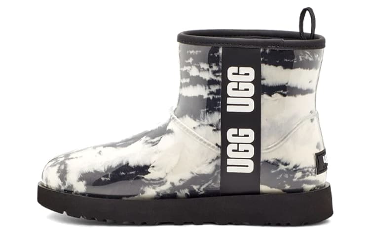 UGG Classic Clear Mini Boot Marble White Black Women's 2