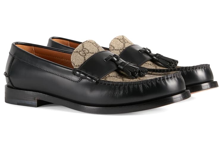 GUCCI Tassel-detail GG Canvas Loafers 2