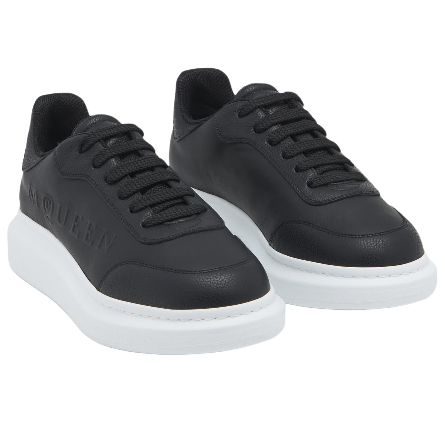 Alexander McQueen Leather Platform Round Toe Low-Top Casual Lifestyle Shoes Men's Black 6