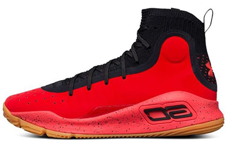 Under Armour Curry 4 Red Black Gum 2