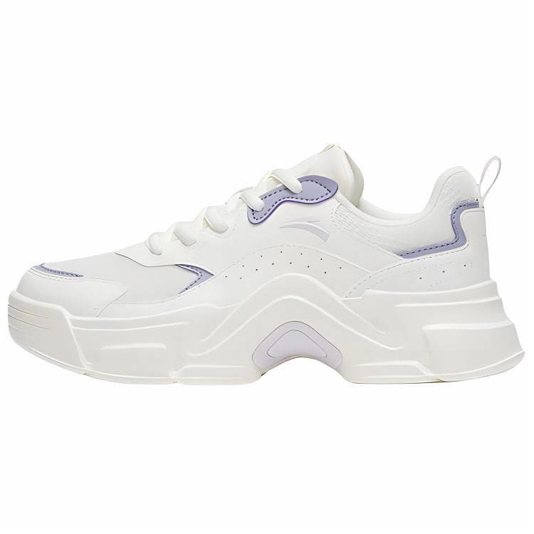 Anta Cushioned Slip-Resistant Low-Top Athletic Shoes Women's White Purple