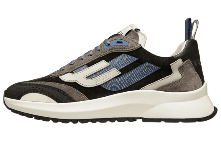 BALLY Slip-Resistant Low-Top Casual Shoes Men's Gray Black Blue