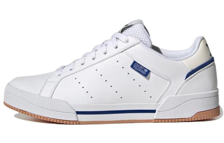 Adidas Originals Court Tourino Anti Slip Wear Resistant Low Top Skateboard Shoes Unisex White