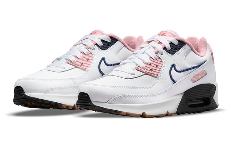 Nike Air Max 90 Leather SE 'White Pink Glaze' GS 5