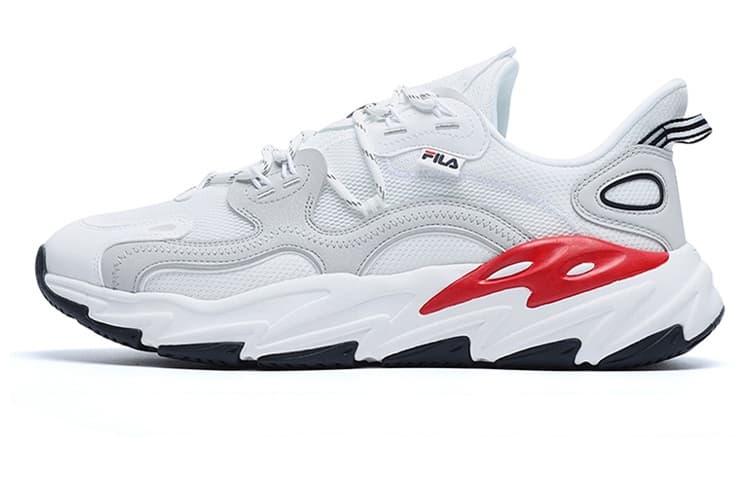 FILA Wave Low Top Shoes 'White Red Grey' 2