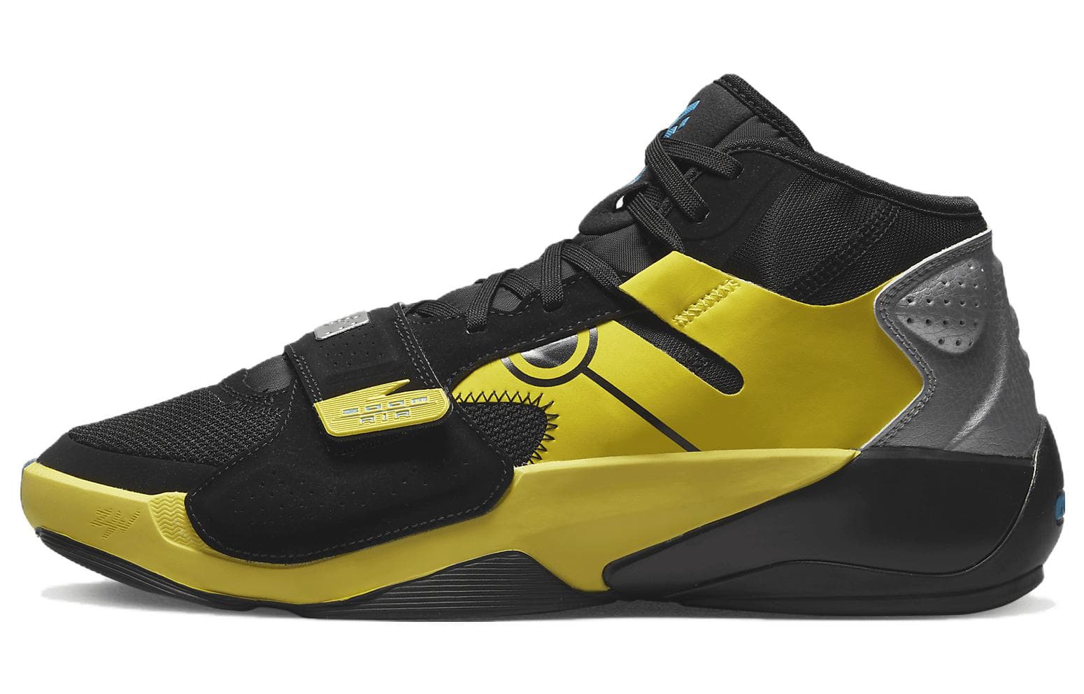 JORDAN Zion 2 Basketball Shoes Men Mid Top Black/Yellow/Blue/Silver