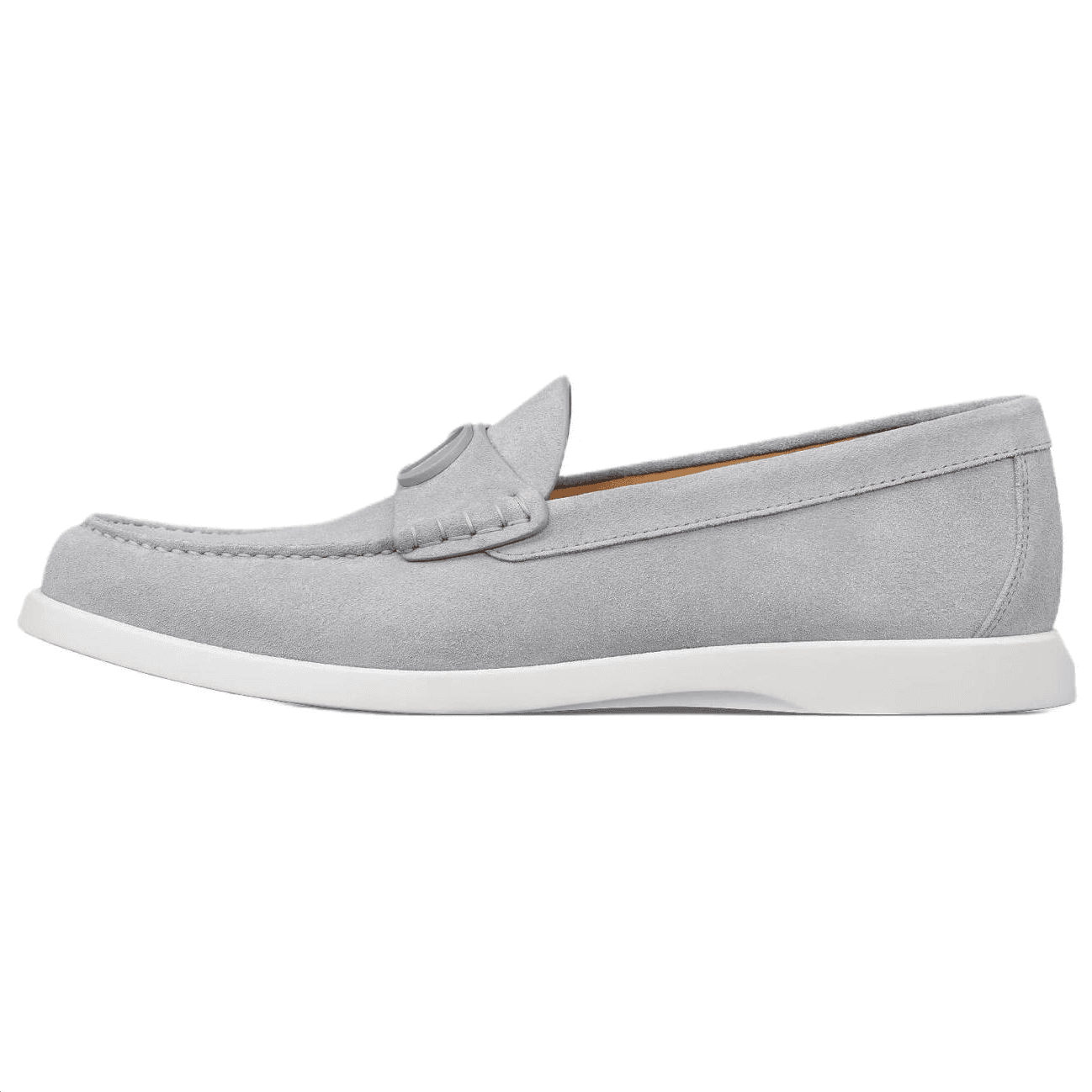 DIOR Granville Suede Calfskin Slip-On Round Toe Loafers Casual Shoes Men's Gray 2