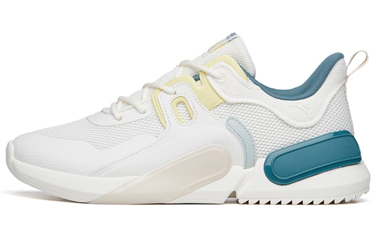 ANTA Rubik's Cube Casual Shoes Men Low-Top Ivory White/Beige/Watermelon Grey