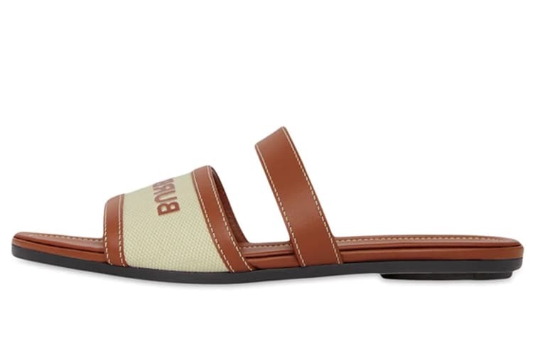 Burberry Rubber Sole Abrasion-Resistant Fashion Sandal Women's Brown 2